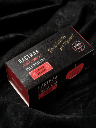 Пастила яблочная PREMIUM "С малиной и кокосом" 175 гр
