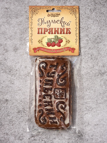Тульский пряник с малиновой начинкой (европодвес) 140 гр Тульский пряник с малиновой начинкой (европодвес) 140 гр
