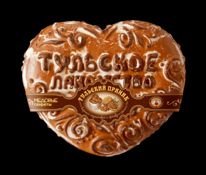 Тульский пряник "Тульское лакомство" с вареной сгущенкой и лесным орехом 500гр Тульский пряник "Тульское лакомство" с вареной сгущенкой и лесным орехом 500гр